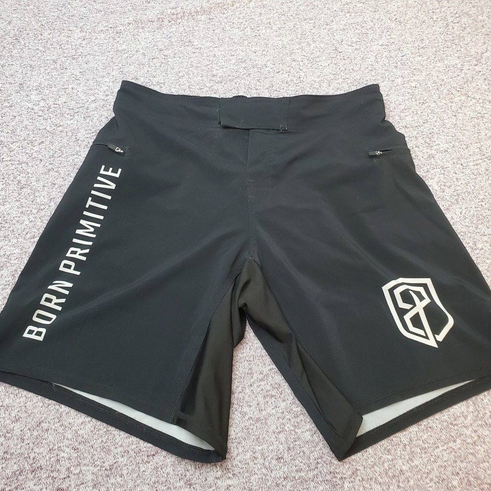 Born Primitive Training Shorts, Mens L 34 Waist Drawstring Gym Shorts